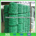 Green pvc coated barbed wire